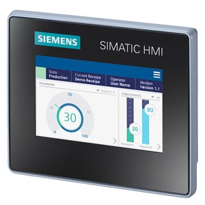 6AV2123-3DB32-0AW0 SIMATIC HMI MTP400, Unified Basic Panel, touch operation, 4" widescreen TFT display, 16 million colors, PROFINET interface, configurable as of WinCC Unified Basic V18 Update 3, contains open-source software, which is provided free of ch