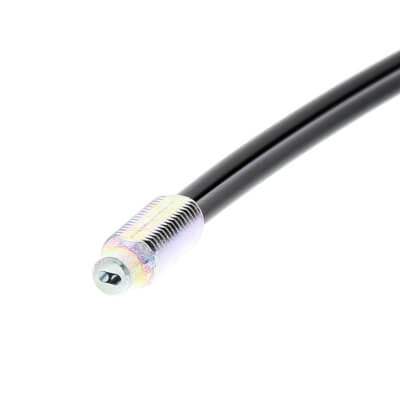E32-DC200 Fiber optic sensor head, diffuse, M6 cylindrical axial, R25 fiber, 2 m cable