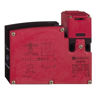 XCSTE7311 Safety switch, Telemecanique Safety switches XCS, plastic XCSTE, 2 NC, slow break, 1 entry tapped Pg 11, 24 V