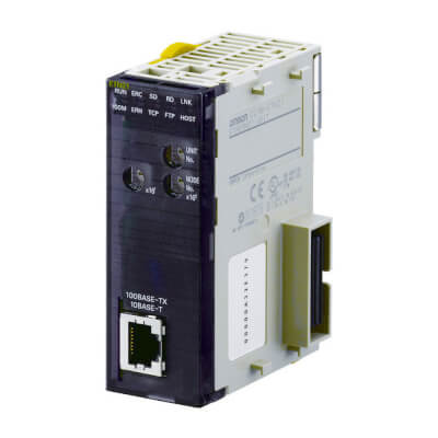 CJ1W-ETN21 Ethernet unit for CJ-series, 100Base-TX and 10 Base-T, 1 x RJ45 socket, TCP/IP & UDP/IP socket services, FTP, SMTP, FINS Omron