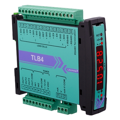 TLB4 DIGITAL-ANALOG WEIGHT TRANSMITTER ( RS485 ) Optoisolated 16 bit analog output.