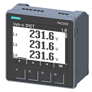 7KM3120-0BA01-1DA0 SENTRON PAC3120 LCD 96X96 mm Power Monitoring Device Controll panel instrument for electrical values protocol: Modbus RTU with graphics display U rated input: 690/400V 45-65Hz IE rated input: X/1A oder X/5A AC Power supply: 100 ... 250