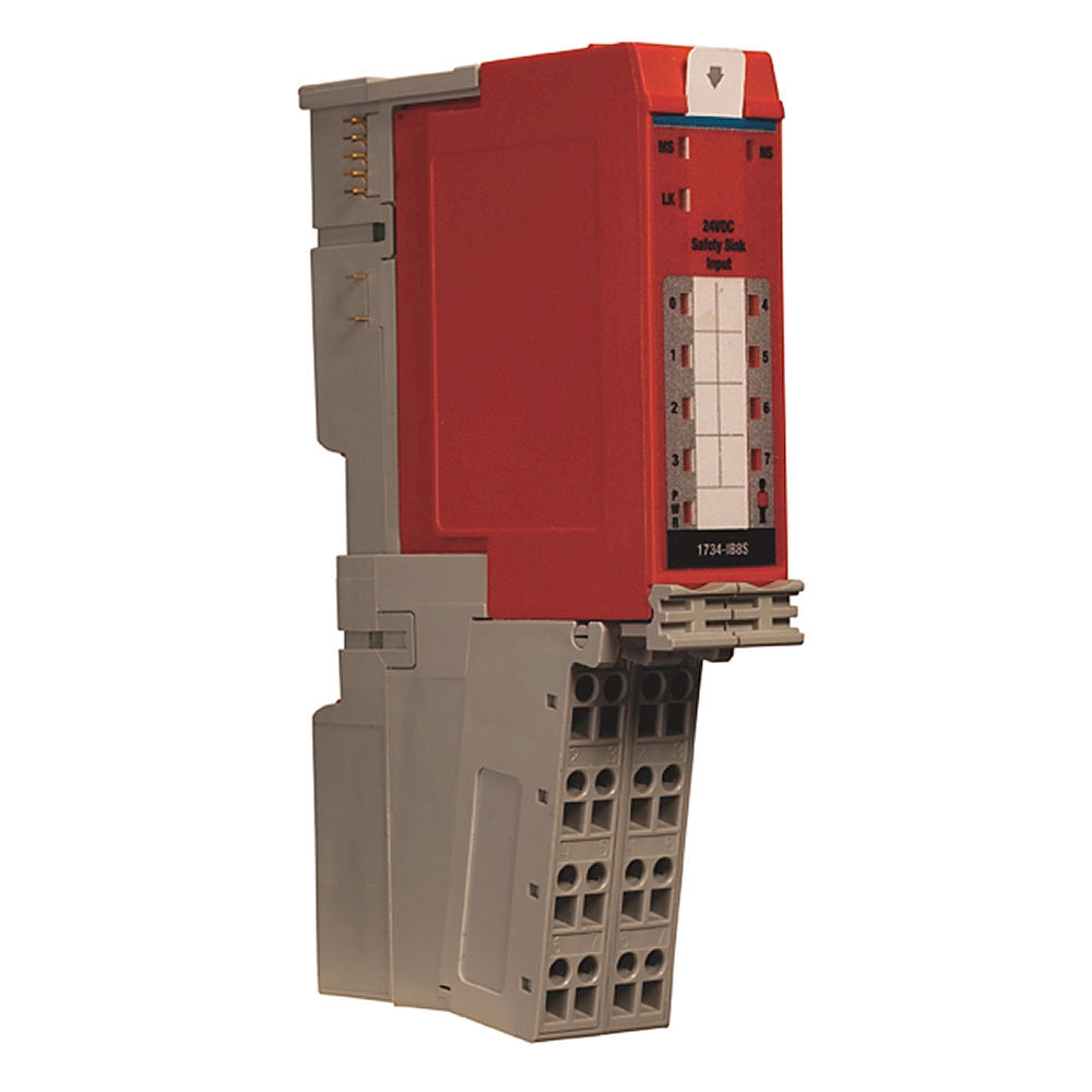 1734-IB8S DC Input Module, 8 Points, Safety, IP20, POINT, 24VDC, Sinking Allen-Bradley