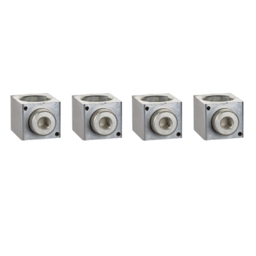 LV432480 aluminium bare cable connectors, ComPact NSX, EasyPact CVS, for 1 cable 35 mm² to 300 mm², 630 A, set of 4 parts