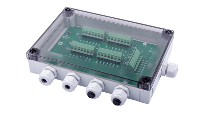 C41N POLYCARBONATE JUNCTION BOX IP67 WITH 4+1 POLYAMID CABLE GLANDS