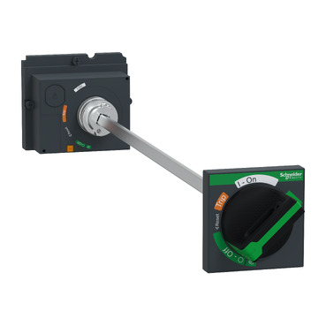 LV429338T extended rotary handle, ComPacT NSX 100/160/250, black handle, shaft length 185 to 600 mm, IP55