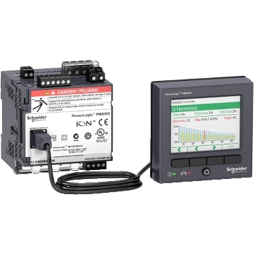METSEPM8244 Power quality meter, PowerLogic PM8000, Standard, transducer and remote display, 512 MB, 256 s/c