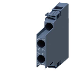 3RH2911-1DA20 Auxiliary switch lateral, 2 NO Current path 1 NO, 1 NO for 3RH and 3RT screw terminal R: 23/24, 33/34 L: 43/44, 53/54