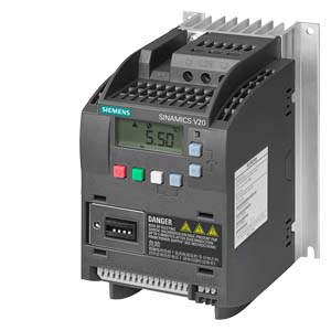 6SL3210-5BE22-2CV0 SINAMICS V20 380-480 V 3 AC -15/+10% 47-63Hz rated power 2.2 kW with 150% overload for 60 sec. Integrated filter C3 I/O: 4 DI, 2 DO,2 AI, 1 AQ fieldbus: USS/MODBUS RTU with built-in BOP protection: IP20/ UL open size: A 90x166x146 (WxHx