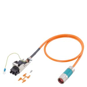 6FX8002-5CS01-1BA0 Power cable pre-assembled type: 6FX8002-5CS01 4x 1.5 C, connector Full-thread, size 1 for SINAMICS S120 Motor Module MOTION-CONNECT 800PLUS trailable UL/CSA DESINA Dmax=9.5 mm, Length (m)= 0 + 10 + 0 + 0