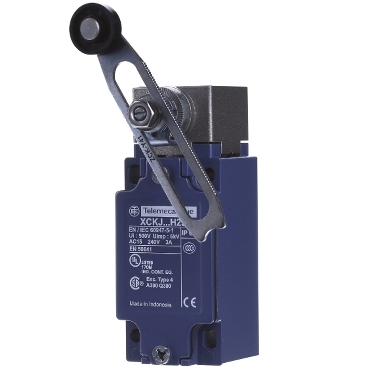 XCKD2125M12RR Limit switch, Limit switches XC Standard, XCKD, thermoplastic roller lever, 1NC+1 NO, M12