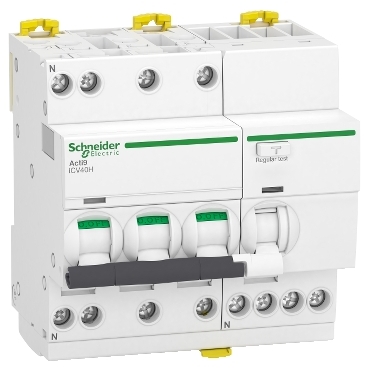 A9DE3720 Acti9, iCV40N 3P+N C 20A 6kA 30mA AC RCBO