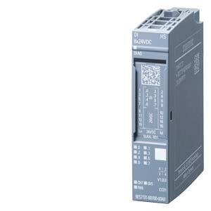 6ES7131-6BF00-0DA0 SIMATIC ET 200SP, digital input module, DI 8x 24 V DC High Speed, Pack quantity: 1 unit, three alternative operating modes: DI, Oversampling, 4x counters, suitable for BU type A0, Color code CC01