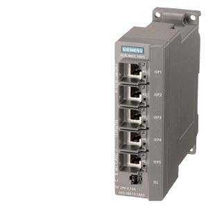 6GK5005-0BA10-1AA3 SCALANCE X005, IE Entry Level switch unmanaged 5x 10/100 Mbit/s RJ45 ports, LED diagnostics, IP30, 24 V DC power supply, PROFINET-compliant securing collars, extended temperature range -40 °C...+75 °C, manual available as a download .