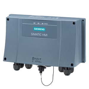6AV2125-2AE23-0AX0 SIMATIC HMI connection box Advanced for Mobile Panels, wall mounting, PROFINET and PROFIsafe, connection of safety relay, emergency stop circuit bridging, terminal detection, Integrated switch, MRP client, IRT
