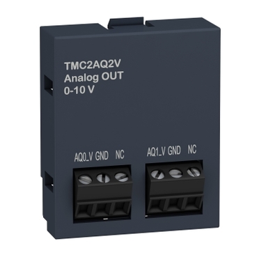 TMC2AQ2V Analogue output cartridge, Modicon M221, 2 analog voltage outputs, I/O extension