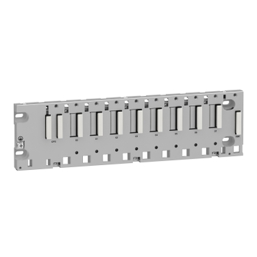 BMXXBP0800 Modicon M340 automation platform, rack 8 slots, panel, plate or DIN rail mounting