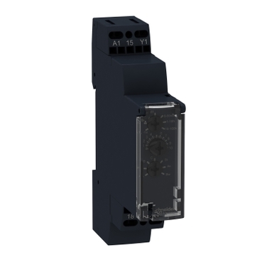 RE17RMMW Harmony, Modular timing relay, 8 A, 1 CO, 0.1 s..100 h, multifunction, 12...240 V AC/DC