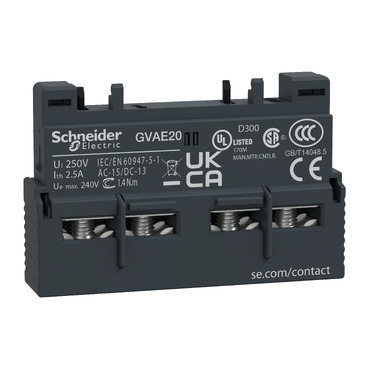 GVAE20 TeSys Deca - auxiliary contact - 2 NO