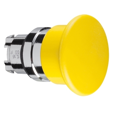 ZB4BC5 Harmony XB4, Mushroom push button head Ø40, metal, yellow, Ø22, spring return