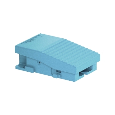 XPEM110 Harmony XPE, Single foot switch, metal, blue, without cover, 1 step, 1 contact 1 NC+NO, IP66