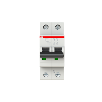 2CDS251103R0014 S201-C1NA Miniature Circuit Breaker - 1+NP - C - 1 A