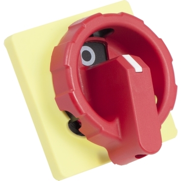 KCF2YZ Handles and front plates,TeSys Control,red handle,yellow front,1-3 padlocking,4 screws fixing