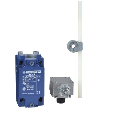 XCKJ10559H29 Limit switch, XC Standard, XCKJ, thermoplastic round rod lever 6 mm, 1NC+1 NO, snap, M20