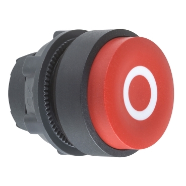 ZB5AL432 Harmony XB5, Projecting push button head Ø40, plastic, red, Ø22, spring return, marked O