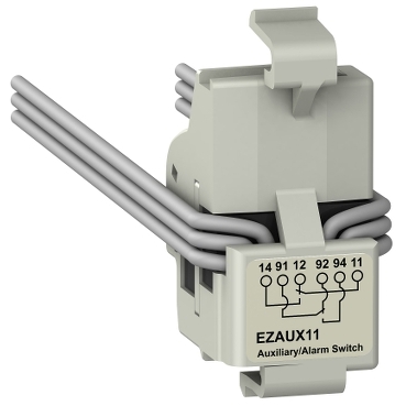 EZAUX11 auxiliary and alarm switch AL AX, EasyPact EZC 100, EasyPact CVS 100BS, 2 common point changeover contacts