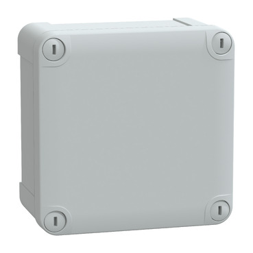 NSYTBS11116 ABS box IP66 IK07 RAL7035 Int.H105W105D55 Ext.H116W116D62 Opaque cover H10