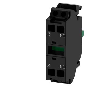 3SU1400-1AA10-3BA0 contact module with 1 contact element, 1 no, spring-type terminal, for front plate mounting