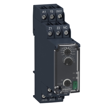 RE22R2AMR Harmony, Modular timing relay, 8 A, 2 CO, 0.05 s…300 h, power on delay , 24...240 V AC/DC