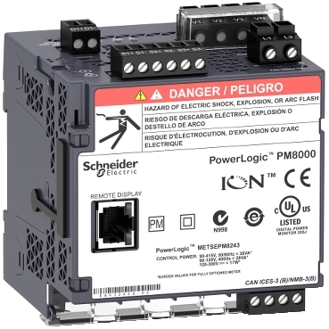 METSEPM8243 PowerLogic PM8000 - PM8243 DIN rail mount meter - intermediate metering