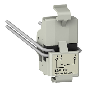 EZAUX10 auxiliary switch AX, EasyPact EZC 100, EasyPact CVS 100BS, 1 common point changeover contact