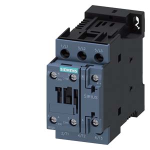 3RT2024-1BB40 power contactor, AC-3 12 A, 5.5 kW / 400 V 1 NO + 1 NC, 24 V DC 3-pole, Size S0 screw terminal