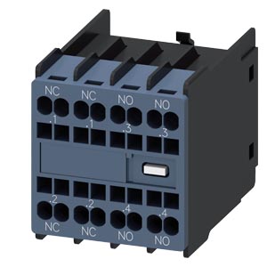 3RH2911-2HA22 Auxiliary switch on the front, 2 NO + 2 NC Current path 1 NC, 1 NC, 1 NO, 1 NO for 3RH and 3RT spring-type terminal .1/.2, .1/.2, .3/.4, .3/.4