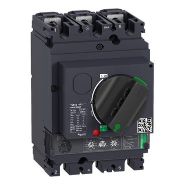 GV5P220H Motor circuit breaker, TeSys GV5, 3P, 220A, Icu 70kA, thermal magnetic