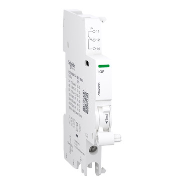 A9A26904 Auxiliary contact, Acti9 A9A, iOF, 1 C/O, 100mA to 6A, 24VAC to 415VAC, 24-130 VDC, bottom connection Schneider