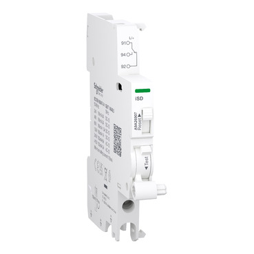 A9A26907 Auxiliary contact, Acti9 A9A, iSD, 1 C/O, 100mA to 6A, 24VAC to 415VAC, 24VDC to 130VDC, bottom connection Schneider