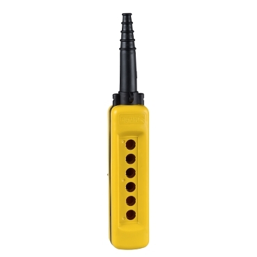 XACA06 Harmony XAC, Empty pendant control station, plastic, yellow, 6 cut-outs