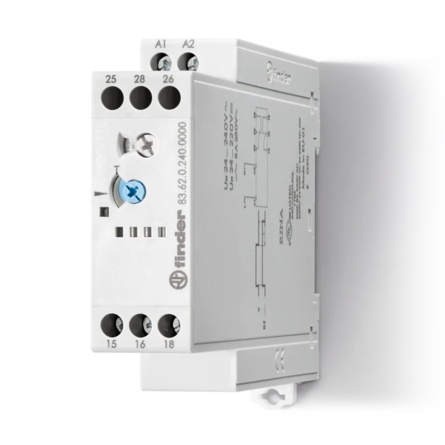 83.62.0.240.0000 Type 83.62 - Modular timer 8A 0,05÷10; DPDT;  250VAC/8A; 24÷240VAC