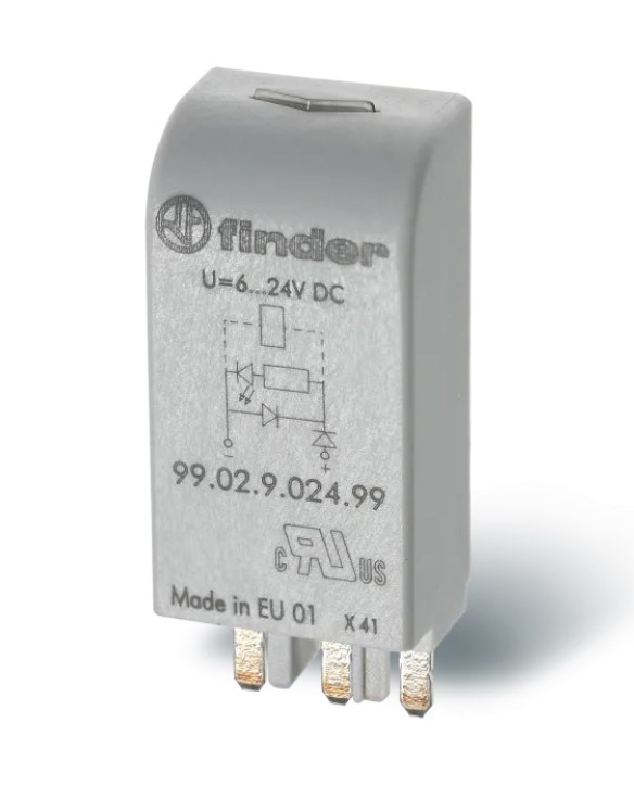 99.02.9.024.99 Module protecting; socket; Indication: LED; Colour: green; 6÷24VDC