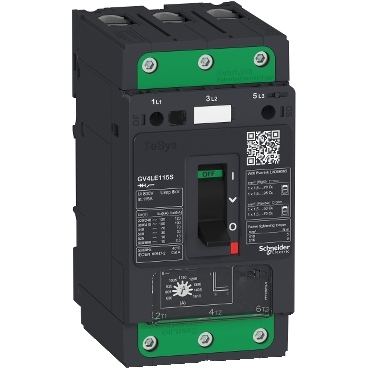 GV4LE80N Motor circuit breaker, TeSys GV4, 3P, 80 A, Icu 50 kA, magnetic, EverLink terminals