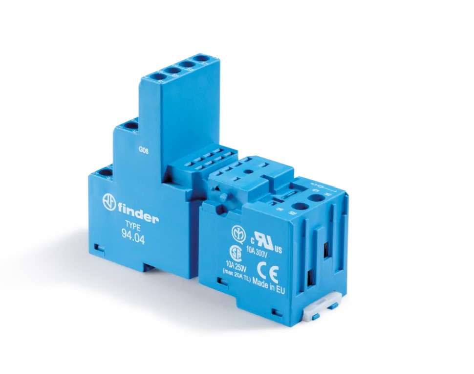 94.04SPA Relay Socket 10A 250V Screw Terminal, Finder