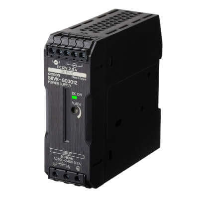 S8VK-G03012 Book type power supply, Pro, 30 W, 12 VDC, 2.5A, DIN rail mounting Omron