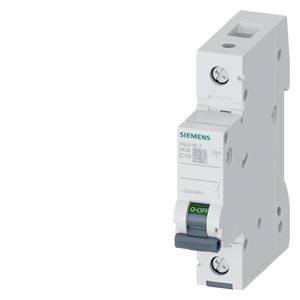 5SL6115-7 Miniature circuit breaker 230/400 V 6kA, 1-pole, C, 1.6A