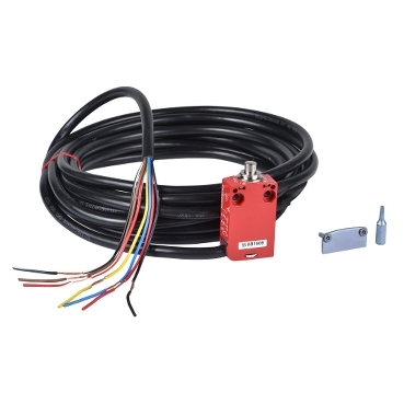 XCSM4102L5 Safety limit switch, Telemecanique Safety switches XCS, XCSM, metal, roller plunger, 2 NC + 2 NO, cable 5 m