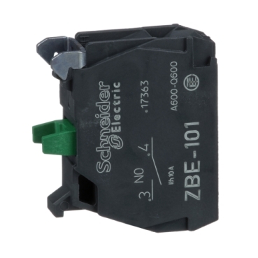 ZBE101 Harmony XB4, Single contact block, silver alloy, screw clamp terminal, 1 NO