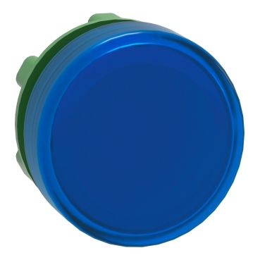ZB5AV063 Head for pilot light, Harmony XB5, plastic, blue, 22mm, universal LED, plain lens